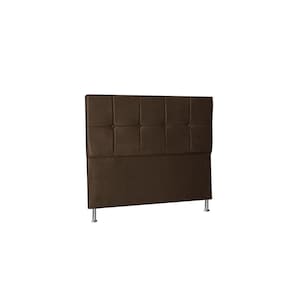 Cabeceira Lisboa 1,40 Cm Cama Box Casal Suede Marrom