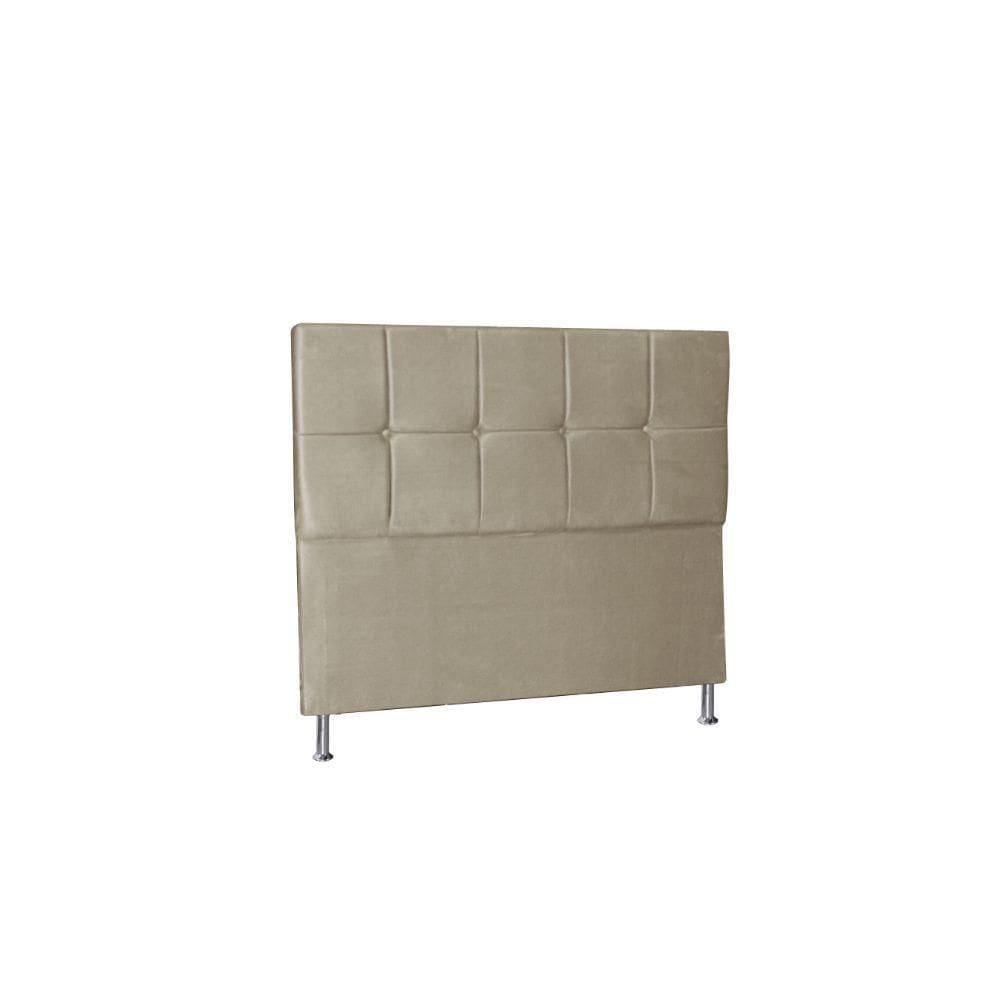 Cabeceira Lisboa 90 Cm Cama Box Solteiro Suede Bege