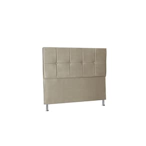 Cabeceira Lisboa 1,95 Cm Cama Box King Size Suede Bege
