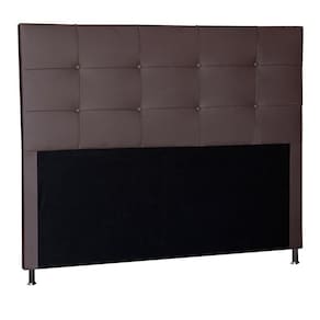 Cabeceira Roma 1,95 Cm Cama Box King Size Corino Marrom
