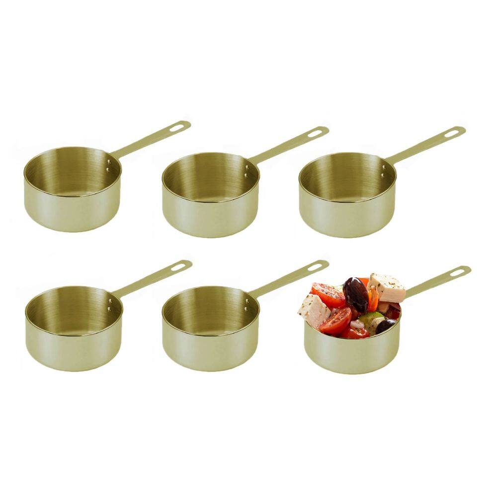 Panelinha Couvert Ouro Velho Mini Panela 120ml Finger Food 6un
