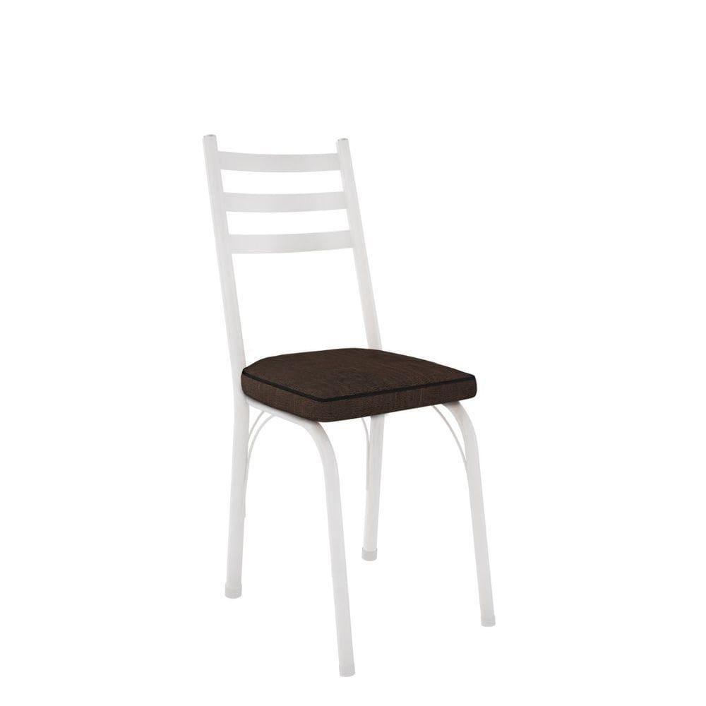 Kit Com 2 Cadeiras Europa 141 Com Base Branco Para Cozinha