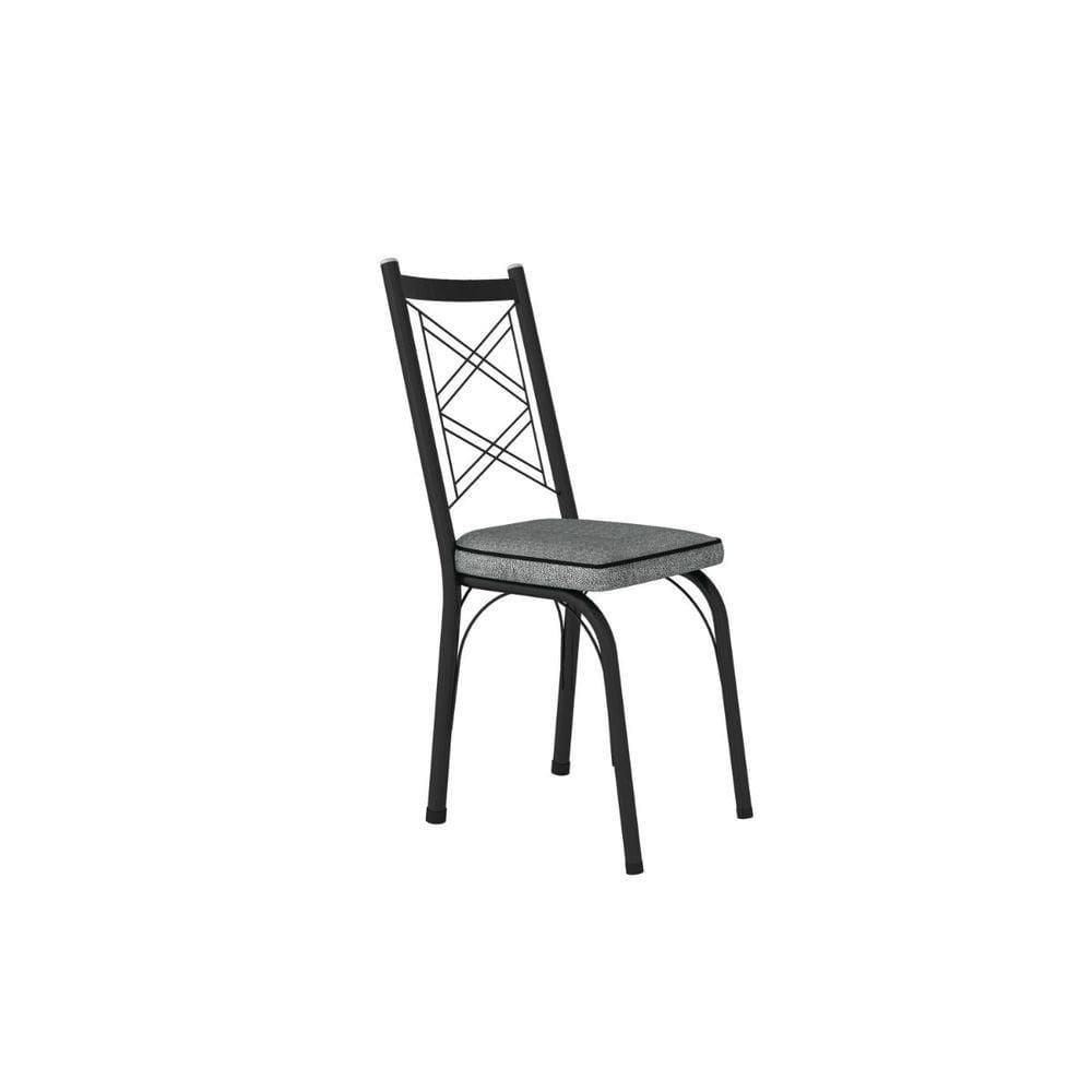 Kit Com 2 Cadeiras Europa 143 Com Base Preto Para Cozinha