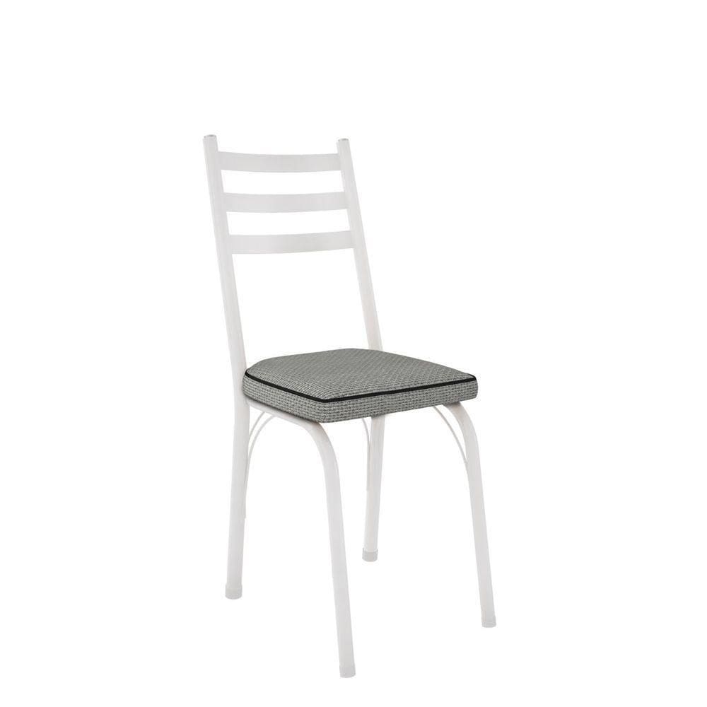 Kit Com 2 Cadeiras Europa 141 Com Base Branco Para Cozinha