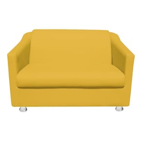 Namoradeira Tilla Decorativa 2 Lugares Corino Amarelo