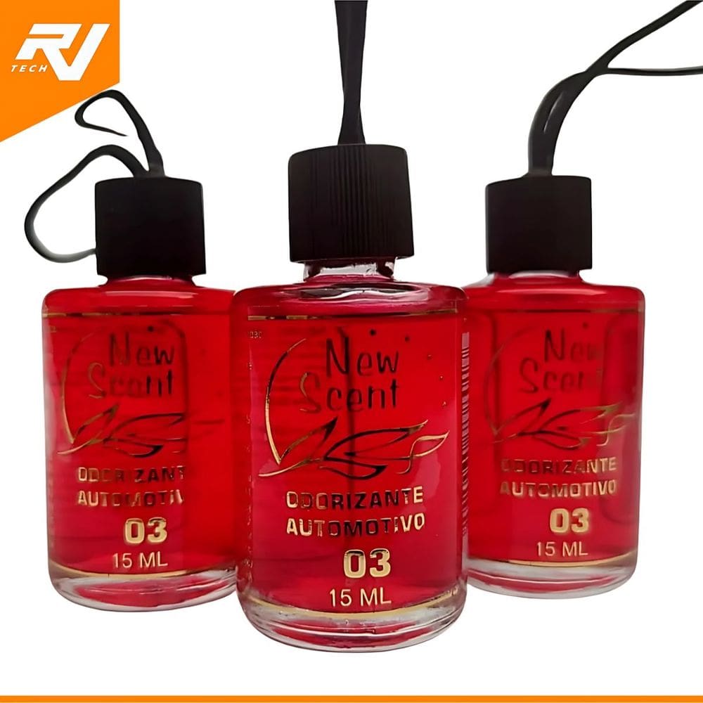Kit 3 Aromatizante Cheirinho Carro Essência Importada Newscent 15ml