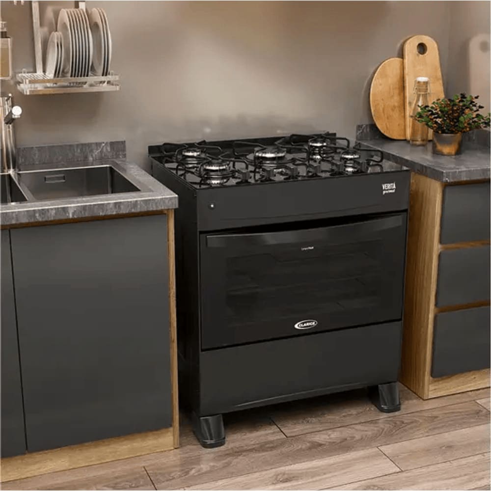 Fogão De Gas Verita Gourmet 5 Bocas - Preto