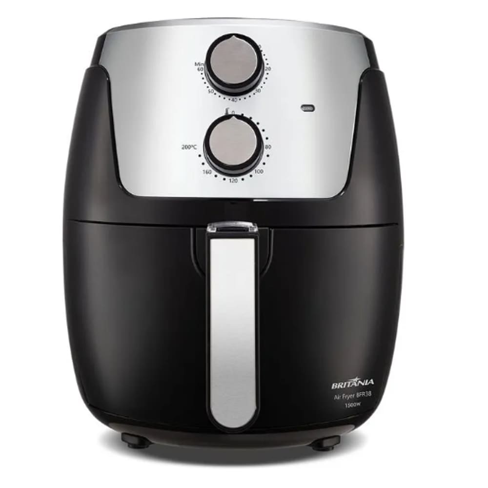 Fritadeira Air Fryer Britania 4.2L Antiaderente 1500W Preta 127V