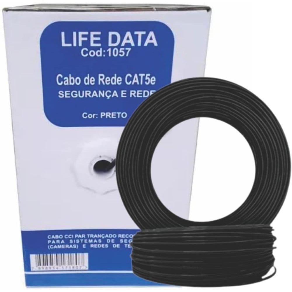 Cabo De Rede Life Data Cat5e Preto 1057-j Cx