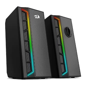 Caixa de Som 5W Redragon Efeito RGB USB Preta P2