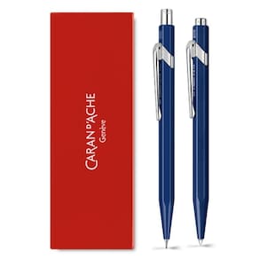 Conjunto Caneta E Lapiseira Carand`Ache 849 Sapphire Blue
