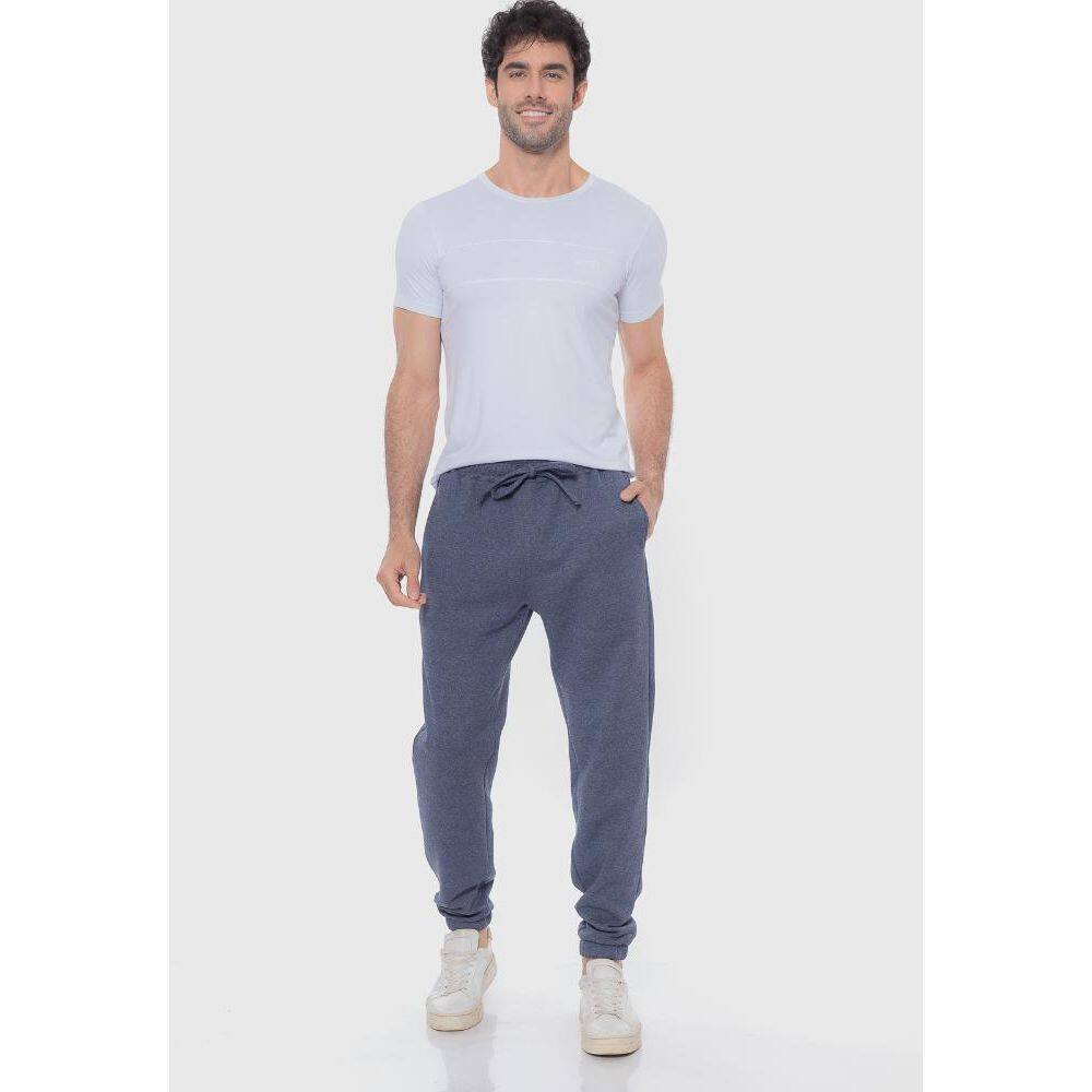 Calça Macaw 7859 Mescla Azul Moletom [F075]