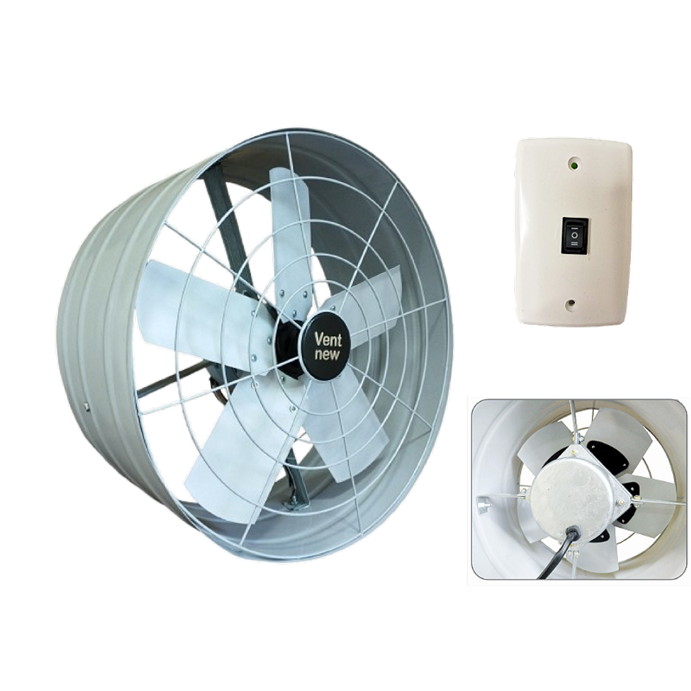 Exaustor Axial 50cm Vent New vazão 16.560m³/h blindado 220V