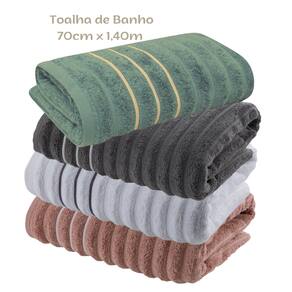 Jogo deToalhas de Banho 4 peças Leve Macia Ondulada Jacquard Wave Corttex