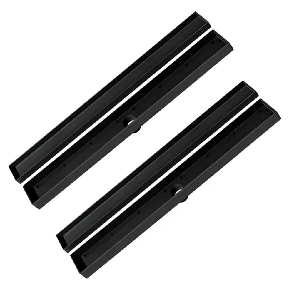 Kit 2 Ralo Oculto Linear Embutir 5X50 Para Porcelanato Preto