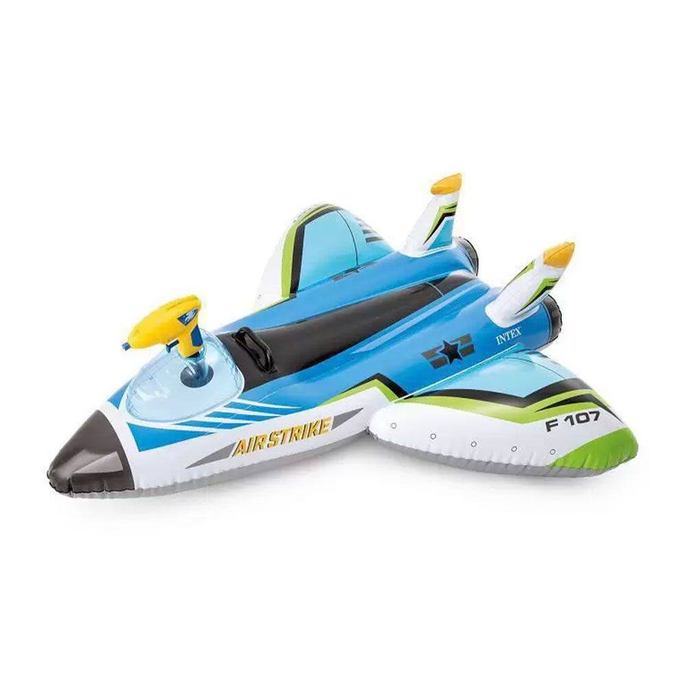 Boia Bote Inflável Infantil Avião com Lançador de Água Azul - Intex