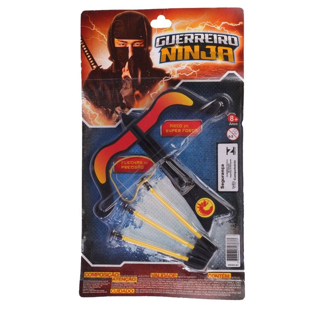 Arco e Flecha 04 Peças Guerreiro Ninja - Tudo em Caixa