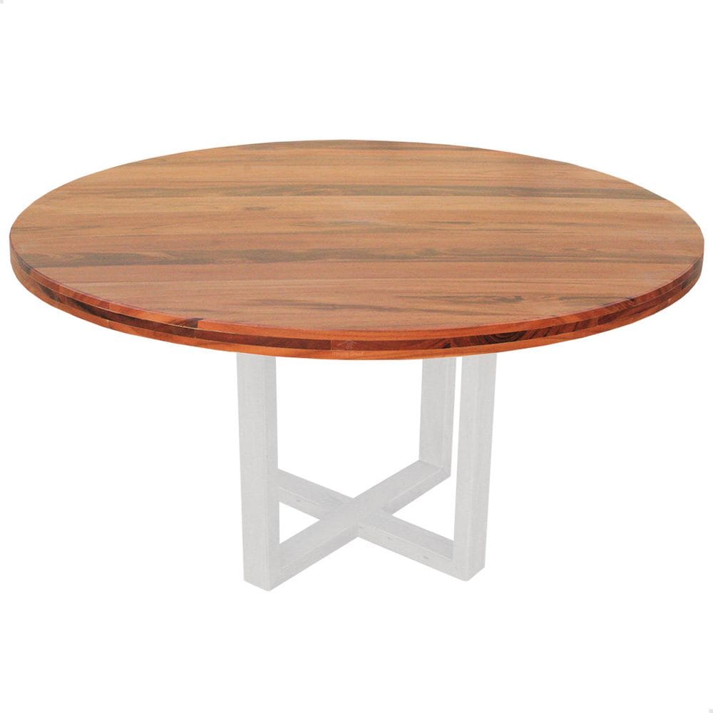 Tampo Redondo De Madeira Maciça Cozinha Para Mesa Jantar 120cm