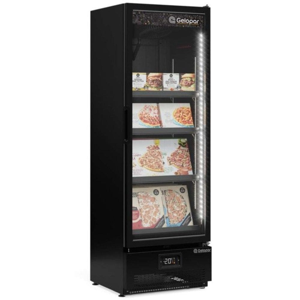 Freezer Expositor Vertical 1 Porta GCVC45CB Preto Gelopar 220V