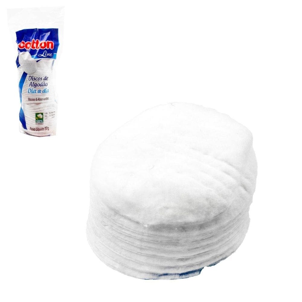 Algodao Hidrofilo 37g EM Disco Cotton Line - Tudo em Caixa
