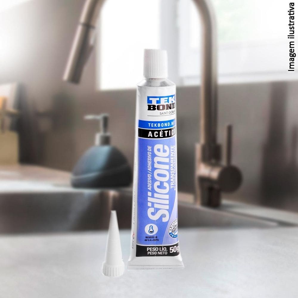 Adesivo Silicone 50g Acético Transparente - Tudo em Caixa