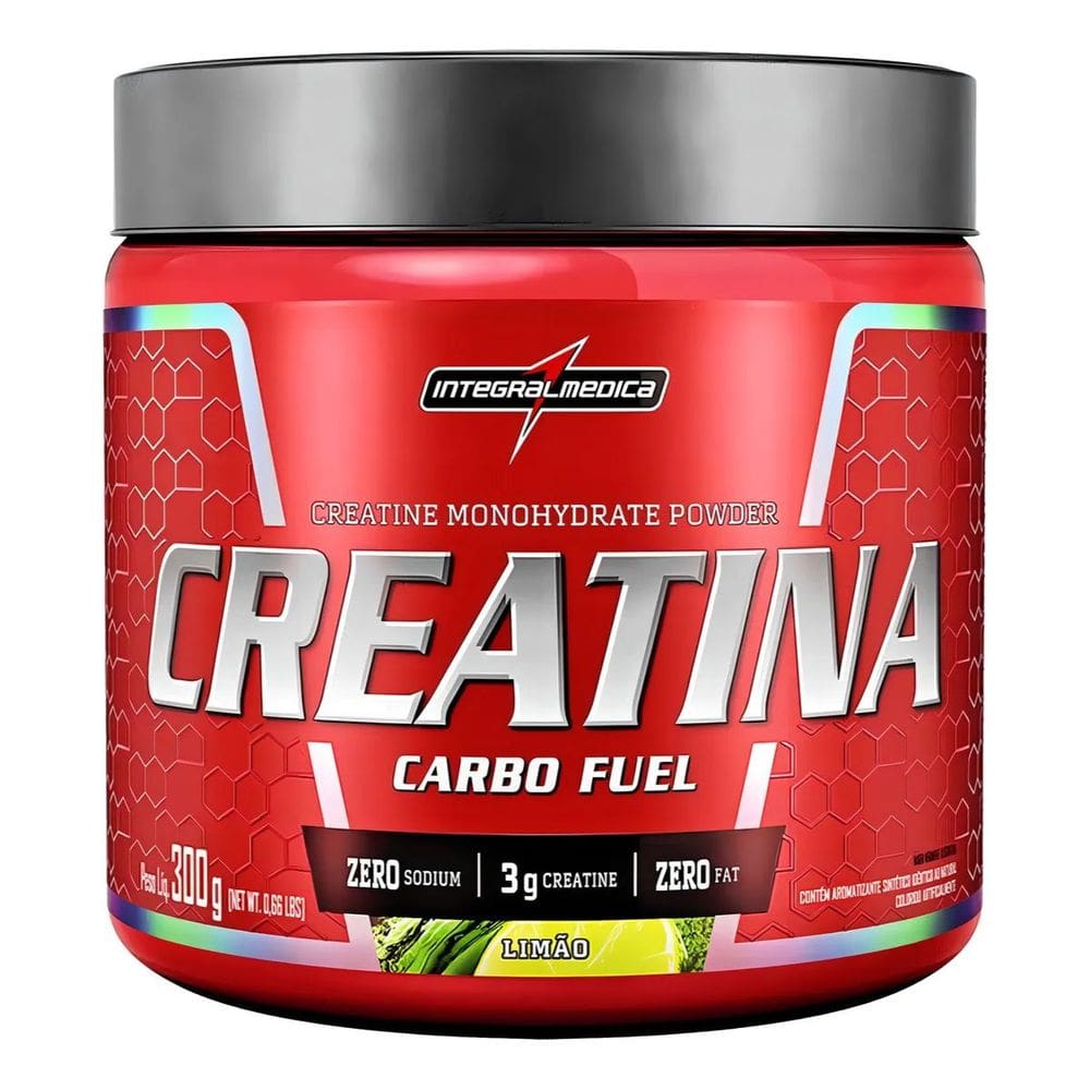 Creatina Carbo Fuel Neutro 300g - Integralmedica Limão