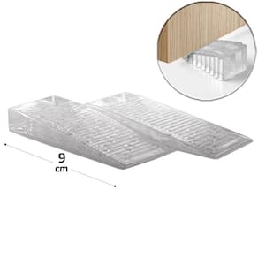 Aparador de Porta Plástico 2 Pçs 9cm Transparente - Tudo em Caixa