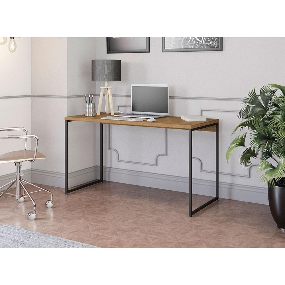 Mesa Escritório Secretaria Desk 136 Freijó/Preto Fosco