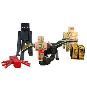 Kit 6 Cartela Minecraft Dragão 30 Bonecos + 6 Bloco Pigman Cor:pigman