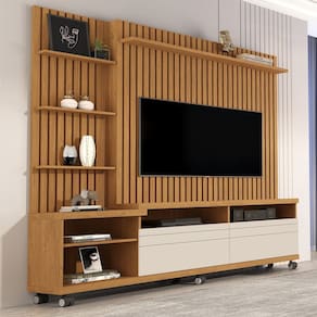Estante Home Theater para Tv 60 Polegadas Nobre marrom / Off white