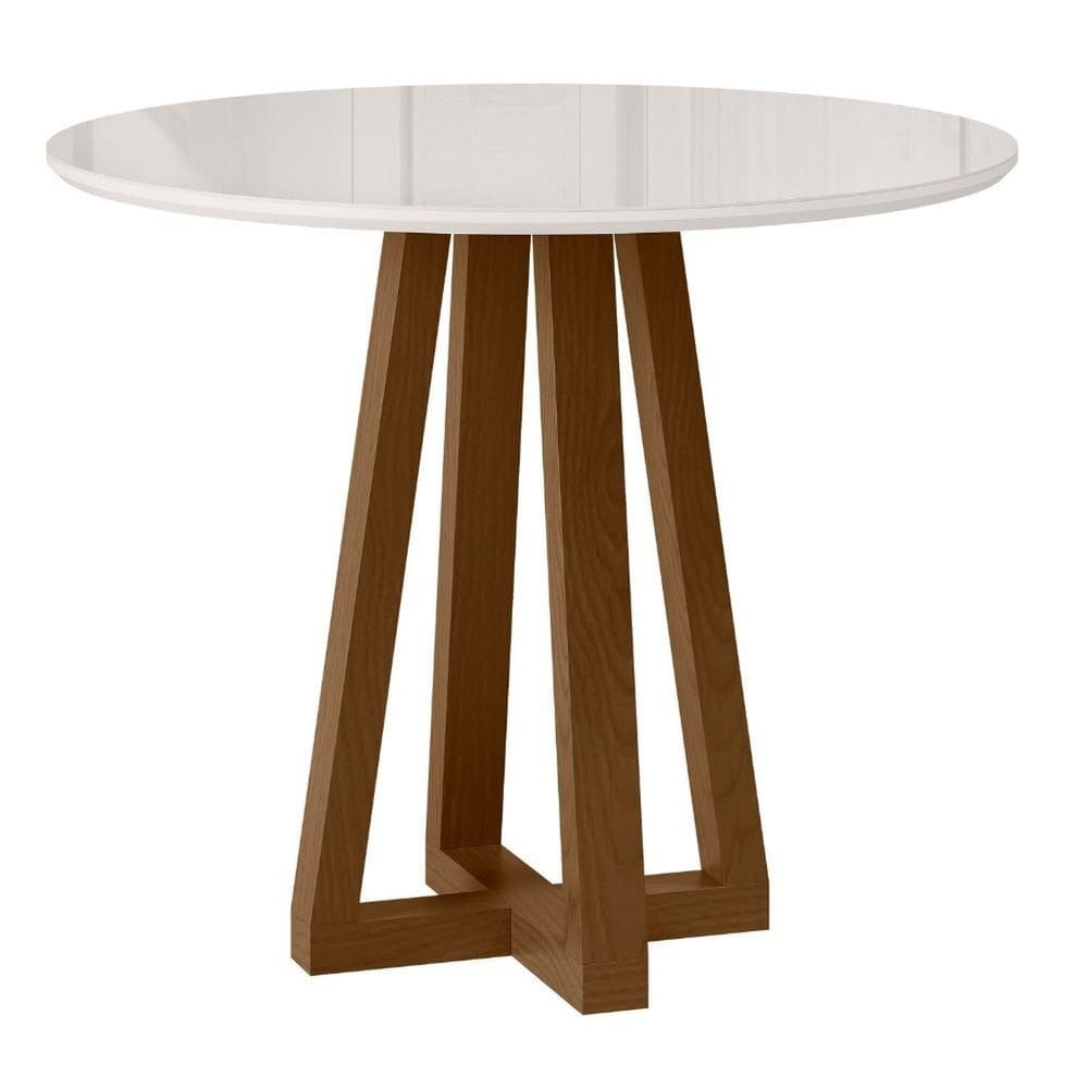 Mesa para Sala de Jantar Livia Piccola Âmbar/Off White