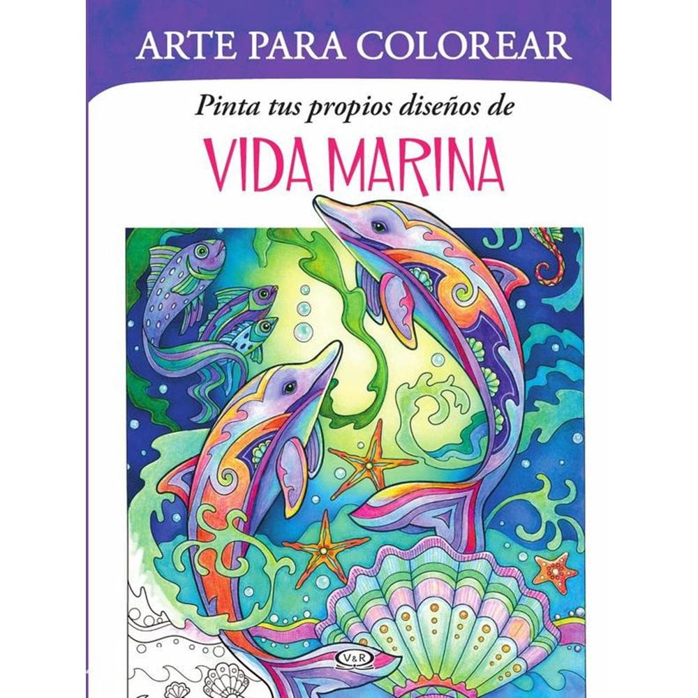Pinta tus propios diseños de: Vida marina - Espanhol