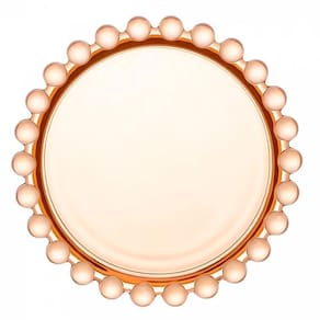 Conjunto 4 Pratos Sobremesa Cristal Pearl Âmbar 10cm 28231 - Wolff