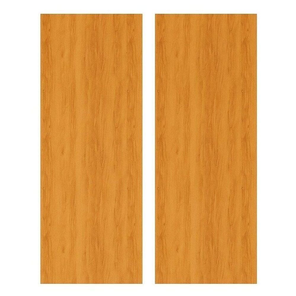 Kit 2 Folhas de Porta Madeira Lisa 210x80cm Espessura 3,5cm Valuchi Cerejeira