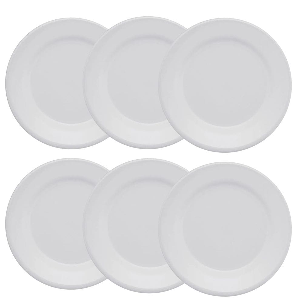 Prato Raso Plus Branco de Cerâmica 24cm 6 Unidades - Biona 141992