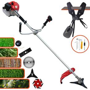Roçadeira Anmax CG430P À Gasolina 2T 43cc 2HP Multifuncional 5 Em 1 Com Carretel e Lâmina 2 Pontas + Lâmina 3 Pontas + Lâmina 6 Pontas + Lâmina Disco