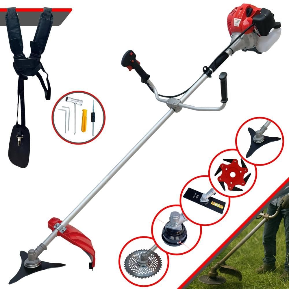 Roçadeira Multifuncional Anmax CG430-P À Gasolina Motor 2T 43cc 2HP 9.000rpm Ideal Para Todos os Tipos de Trabalhos Com 5 Opções de Cortes