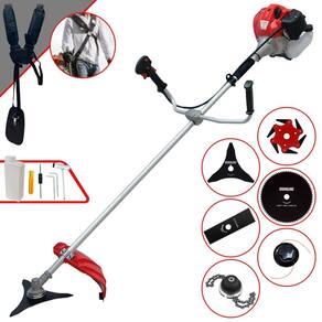 Máquina de Cortar Grama Profissional À Gasolina Anmax CG430P 2 Tempos 43cc 2HP 9.000rpm Roçadeira Completa Multifunções Com 6 Opções de Cortes