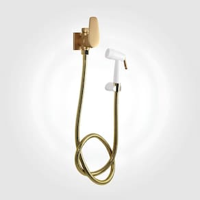 Ducha Higiênica Com Derivação Dn15 Led Dourado Fosco Perflex