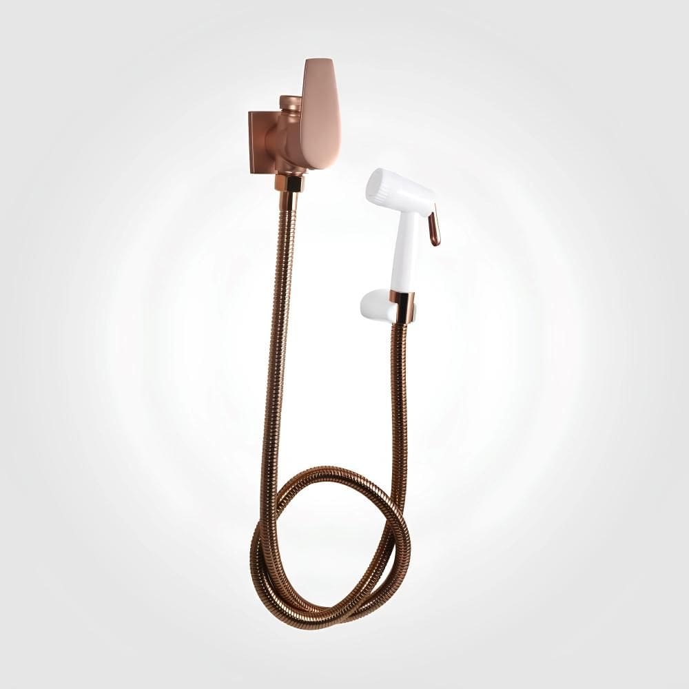 Ducha Higiênica Com Derivação Dn15 Led Rose Fosco Perflex