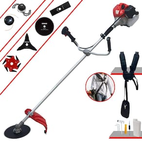Roçadeira Multifuncional Lateral À Gasolina Anmax CG430P Motor 2T 43cc 2HP 9000rpm Roçadeira Completa Com Carretel de Nylon e Kit 5 Lâminas de Corte