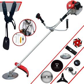 Cortador de Grama Completa À Gasolina Anmax CG430P Motor 2 Tempos 43cc 2HP Alta Performance Roçadeira Com Carretel de Nylon e Kit de 7 Opções de Corte