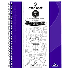 Caderno Desenho A4+ 140g/m², Canson, 71400267BR, Ultra Violeta, 40 Folhas