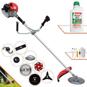 Máquina de Cortar Grama Profissional À Gasolina Anmax CG430P 43cc 2HP de Potência 9.000rpm Roçadeira Completa Com 8 Opções de Cortes + ÓLEO STIHL