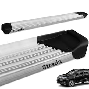 Estribo Lateral Strada 2021 A 2025 Aluminio Natural A3