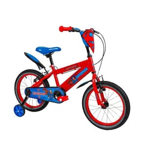 Bicicleta Infantil Superman Aro 16 Com Paralamas E Rodinha