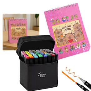 Canetinhas 48 Cores Livro Pintar Capivara Feliz Fofa 50 Paginas Desenho Divertido Relaxante
