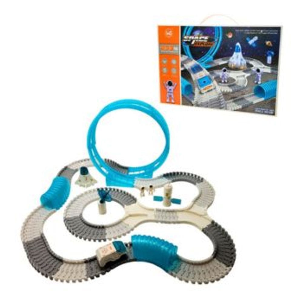 Pista de Corrida Astronauta Dony Toys 233 Pecas com Carrinho a Pilha e Acessorios Brinquedo Infantil Recreativo