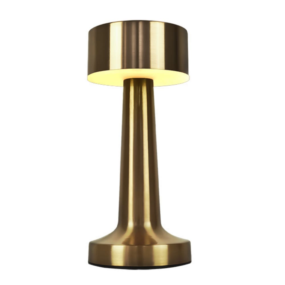 Luminária Abajur Mesa Led Jimp Dimerizável S/ Fio Recarregável Taschibra Ouro