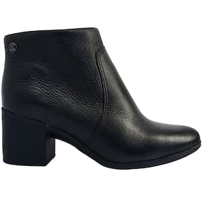 Bota Casual Feminina em Couro Confort Com Zíper Cano Baixo Bottero 346901
